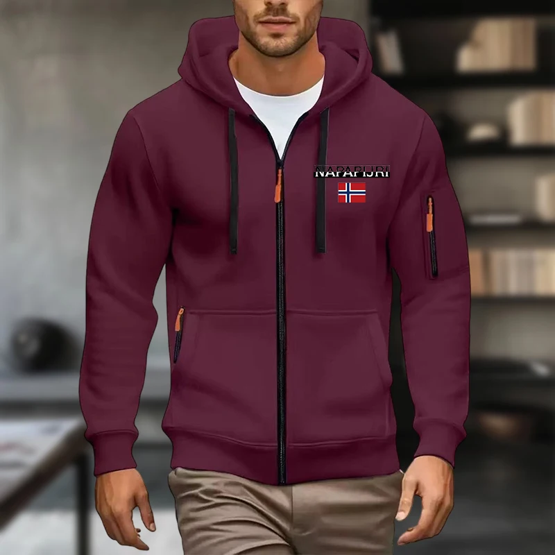 Unisex Retro Oversized Fleece Zipper Hoodie