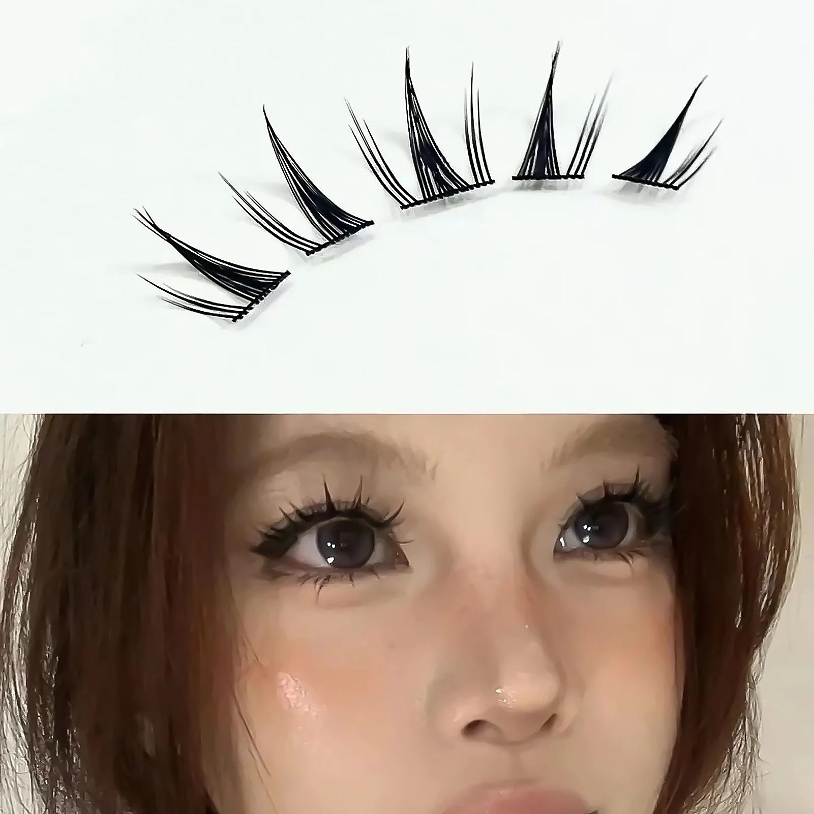 Description Picture 5 of itemFalse Eyelashes Mix Length Self Adhesive Lash Clusters Comic Long-Lasting Fake Lashes Perfect for Girls Night Out Eye Makeup