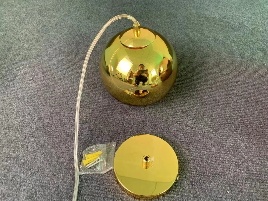 Copper Glass Ball Pendant Lighting Globe Lustre Pendant Lights Mirror Hanging Lamp Kitchen Home Decor  Industrial Lamp Luminaire 5