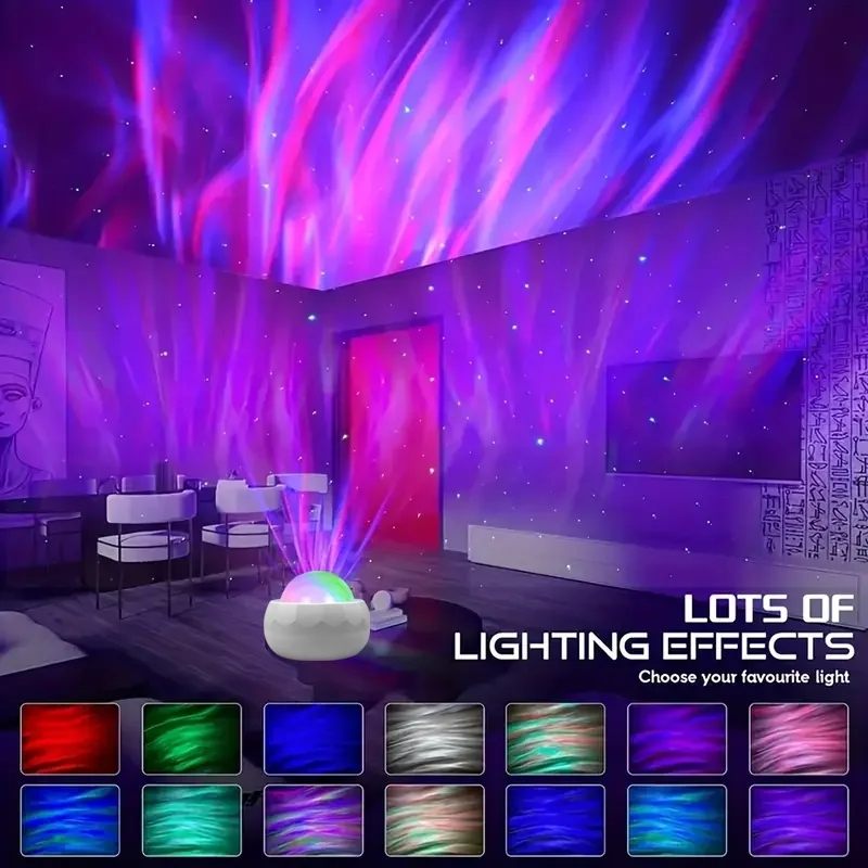 รูปสินค้า โปรเจคเตอร์แสงออโรร่า RGB 7 โหมด ตกแต่งห้องโฮมเธียเตอร์