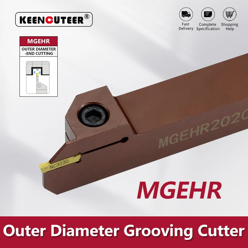 MGEHR1010 MGEHR1212 MGEHR1616 MGEHR MGEHR2525 MGEHR3232 Outer Grooving Turning Tool CNC Spring Steel Slotting Lathe Cutter