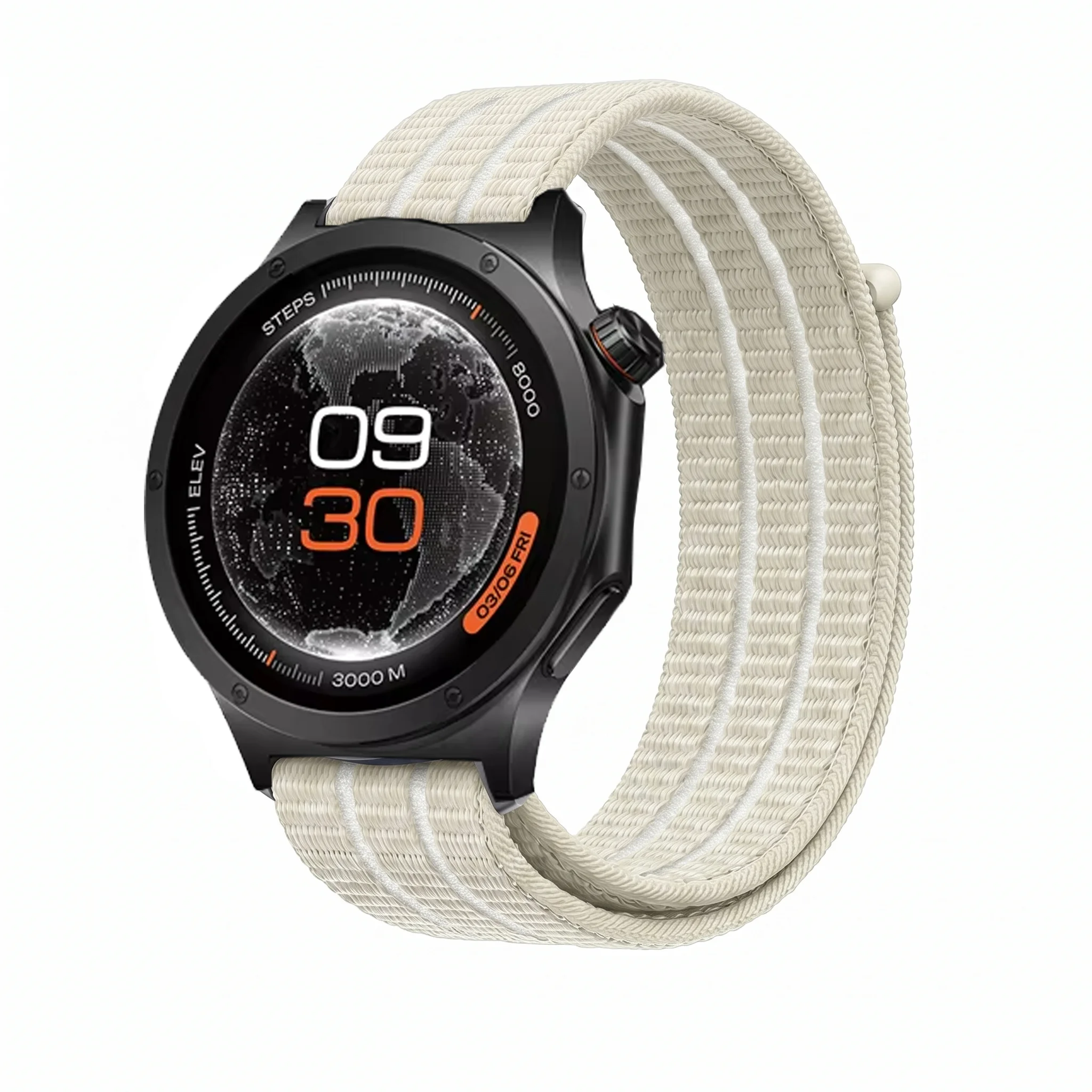 Enhanced Sport Nylon Loop Band - Premium Smartwatch Accessory Bracelet, 22mm Watch Strap