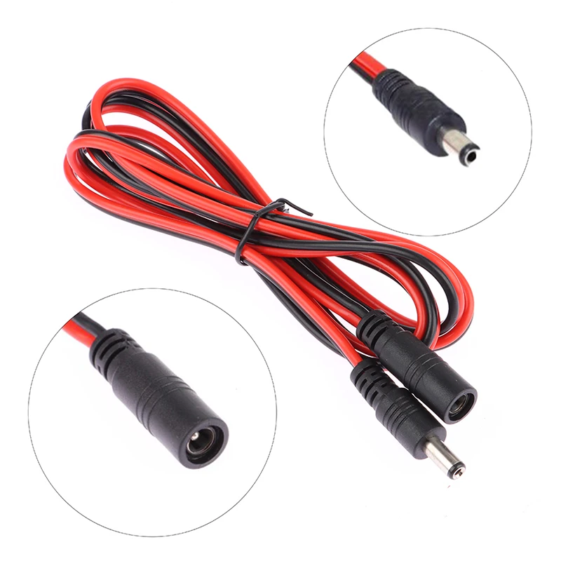 

16AWG DC Power Plug 5.5 x 2.1mm Female To Male CCTV Adapter Connector Cable 12V 10A 120W Max. Power Extension Cord 1.5m