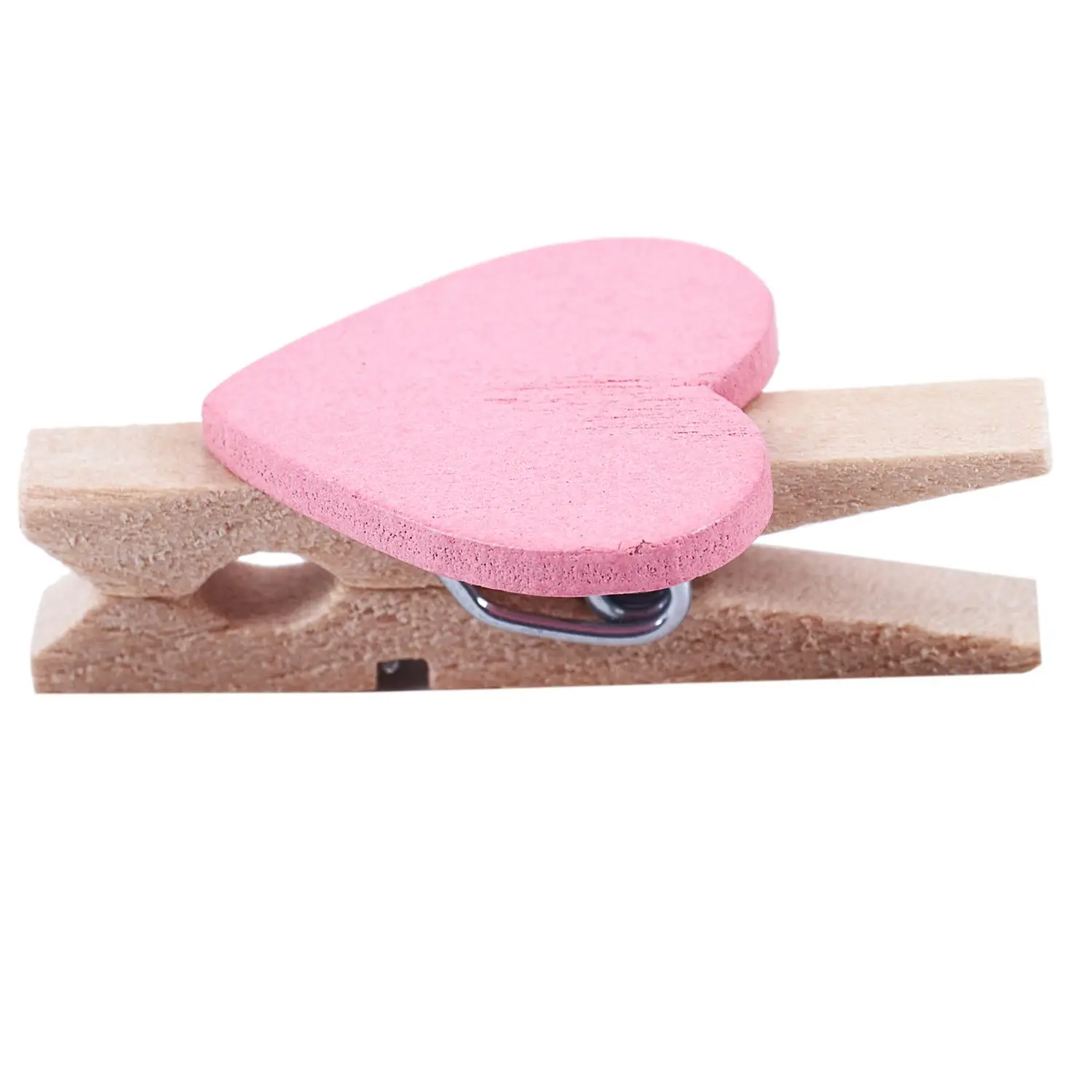 Mini Love Heart Shape Wooden Clips Message Photo Holder Album Card Paper Pegs 20 Pcs wooden clips