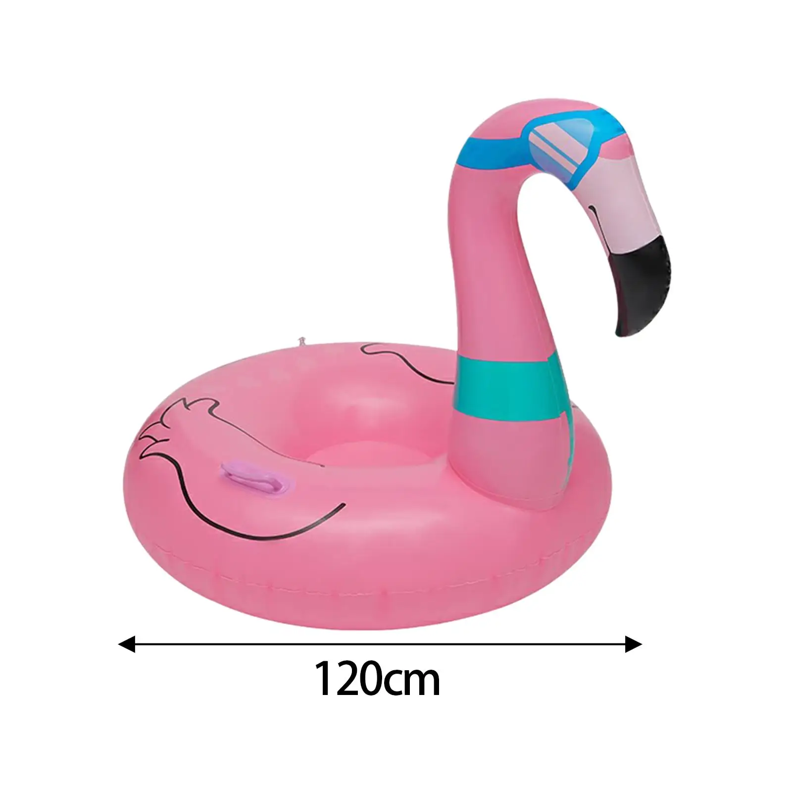 47\`\` Inflatable Snow Tube Sled with Handles for Winter Fun