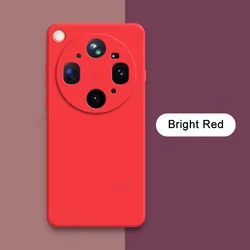 Enhanced Liquid Silicone Soft Shockproof Phone Case with Microfiber Lining for OPPO Find X9 Ultra (Bright Red)
