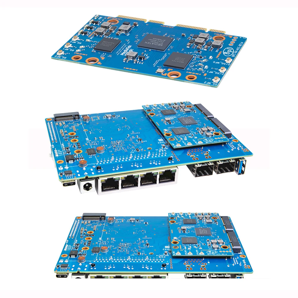 Banana Pi BPI-R4-NIC-BE14 WiFi 7 Module MediaTek MT7995AV Chipset RISC-V MCU 2 P