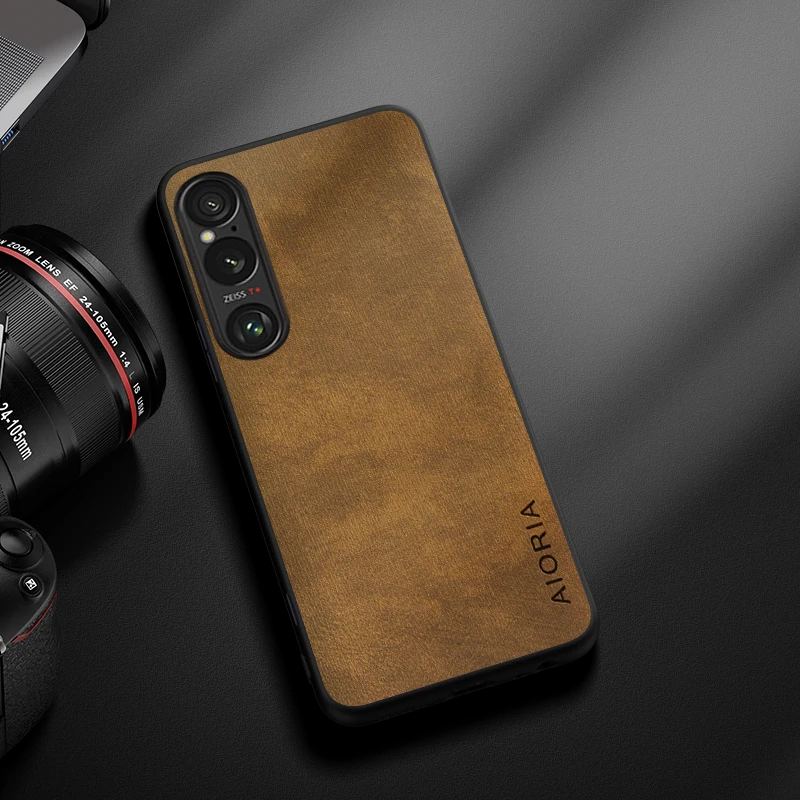 Elegant Lightweight Wood Grain Leather Cover - Durable Protection