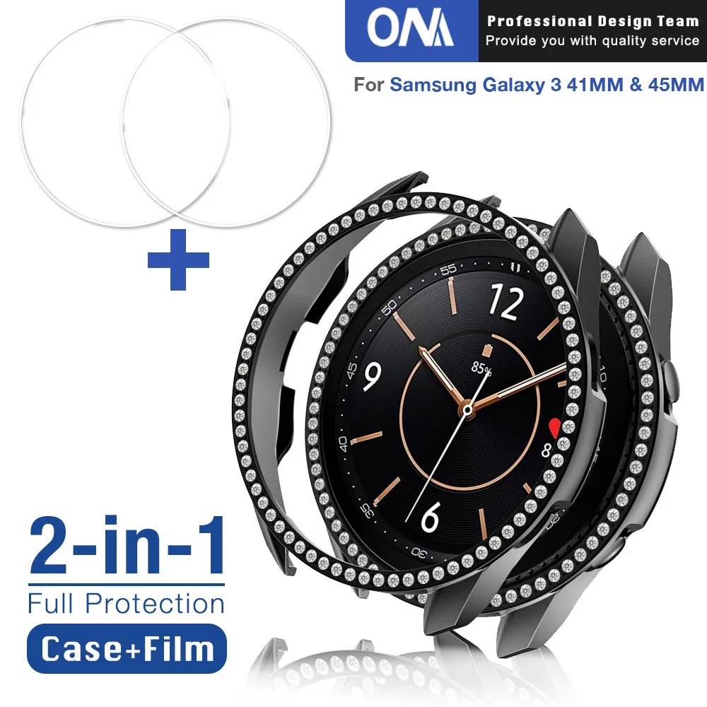 2in1 Bling Case And Screen Protector For Samsung Galaxy Watch 3 41mm