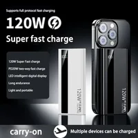 Новый 200000 мАч 120 Вт Power Bank большой емкости сверхбыстрая зарядка Power Bank портативное зарядное устройство для Iphone Samsung Huawei — изображение 6