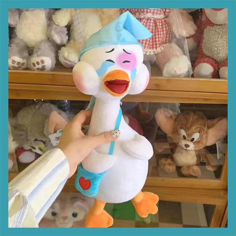 

Плюшевый Рюкзак Kawaii 35 см с изображением плача и утки, Мультяшные мягкие игрушки, милые утки, кукла для детей, девочек, мальчиков, подарок на день рождения, декор для комнаты
