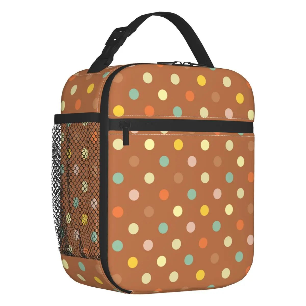 

Colorful Polka Dots Autumn Pattern Portable Lunch Box Multifunction Thermal Cooler Food Insulated Lunch Bag Kids School Children
