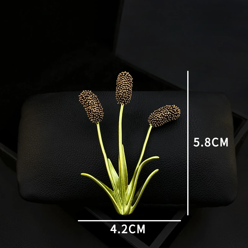 1212 High-Grade Enamel Flower Grass Brooch Fashion Sweater Suit Accessories Women's Luxury Clothes Neckline Pin Jewelry Gifts