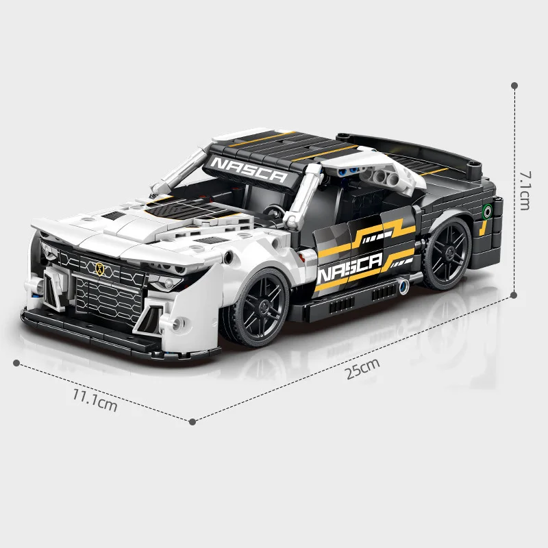 

Technical 1:18 Scale Muscle Sport Car Building Block Camaroes Model Pull Back Vehicle Steam Brick Toy Collection For Gift