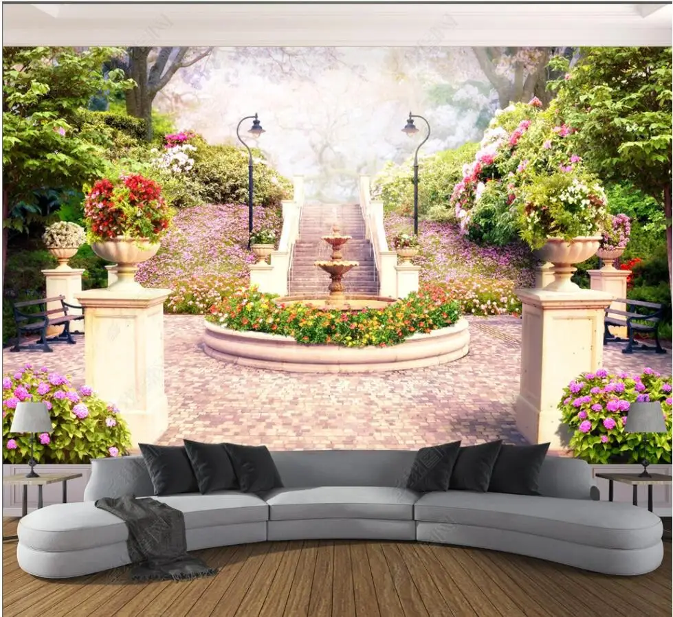 

custom mural 3d photo wallpaper bedroom European-style forest garden scenery home decor wallpaper for walls 3d living room