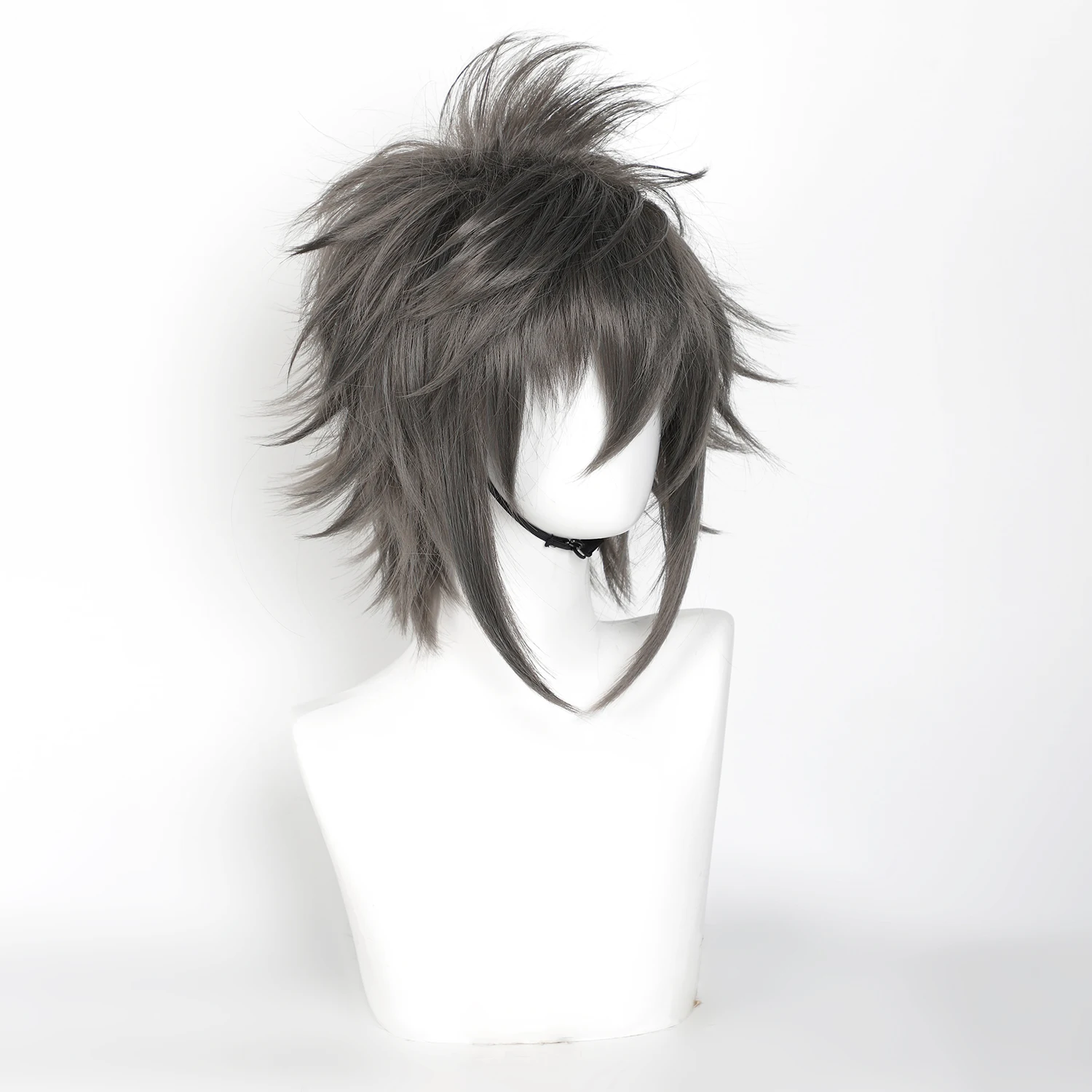 Final Fantasy XV-Inspired Noctis Lucis Caelum Black Synthetic Wig with Bangs for Cosplay Events