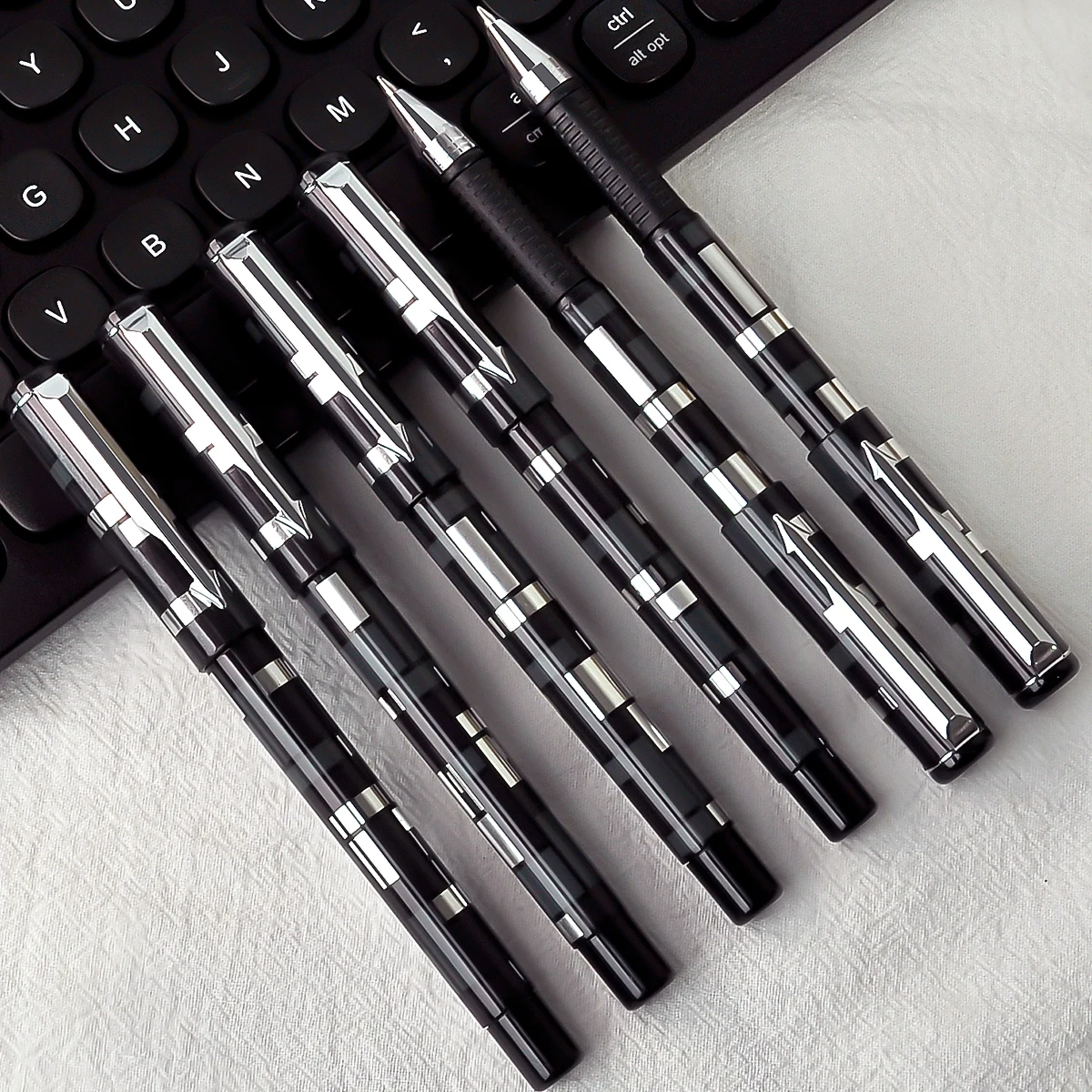 블랙 중립 펜, 0.5mm 팁, 탄소 서명 펜, 쓰기 기능 펜, 연습 펜, 빠른 건조, 3 개, 6 개