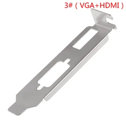 Compact Metal Low-Profile Bracket Adapter with DVI, HDMI, and VGA Ports (C)