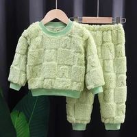 Automne hiver bride vêtements de nuit filles garçons à manches longues maison vêtements bébé enfant sommeil Costume hauts + pantalons costumes 0-5Y 6