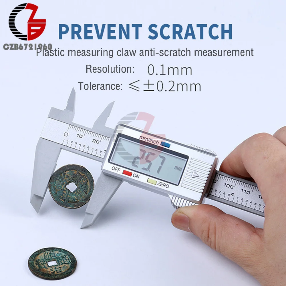 Caliper Measuring Tool Digital Caliper 100mm 150mm Digital Micrometer Waterproof Easy Switch from Inch to Millimeter Woodworking