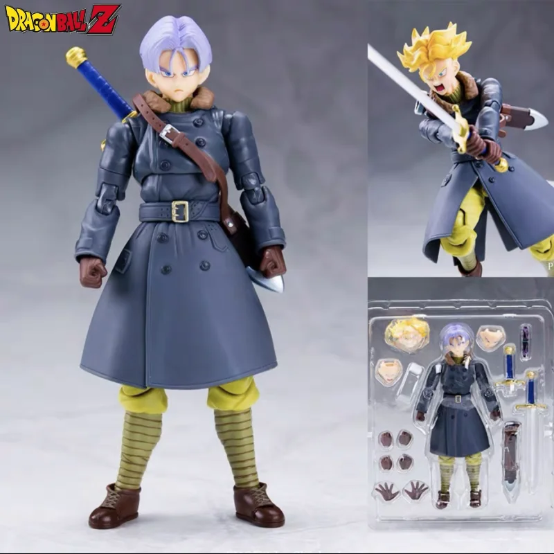 

Bandai Original Dragon Ball Z Trunks Vegeta S.h Figuarts Universe Future Chapter Time And Space Patrolman Model Decor Toy Gift