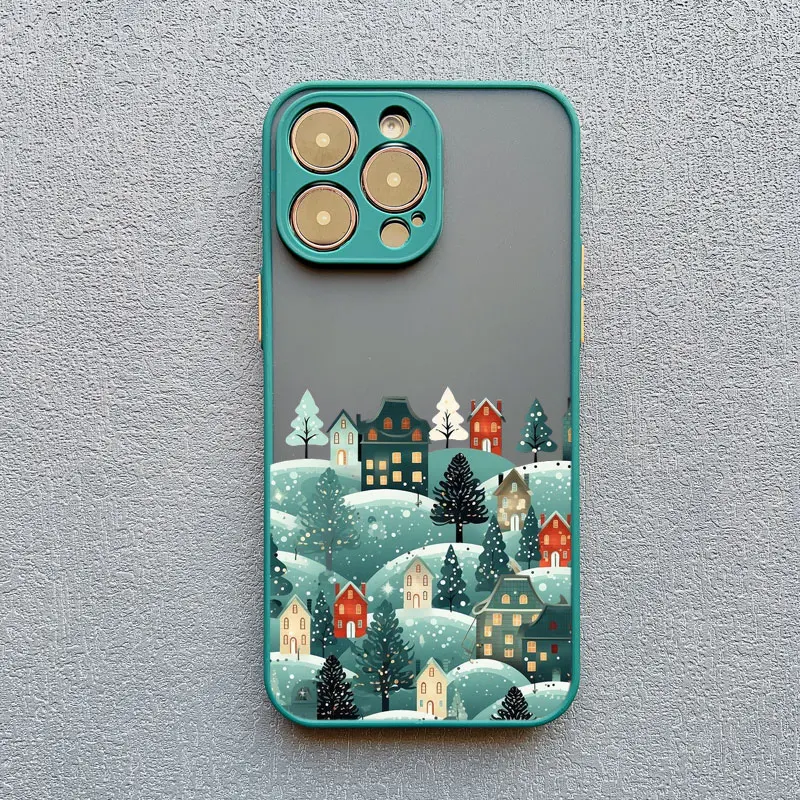 Schneefälle Waldland schaft Handy hülle für iPhone 16 15 14 13 12 11 pro max mini x xr xs 15 7 8 plus stoß feste Schutzhülle – Detail 5