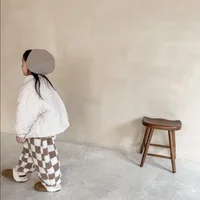 Hiver filles coton rembourré veste bébé polaire épaissir Beige café coton rembourré vêtements manteau enfants vêtements d'extérieur E 122662 2