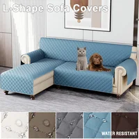 Quilted Corner Sofa Covers for Living Room Waterproof Reversible L-Shape Couch Slipcover Washable Pet Protector Mat Furniture 1