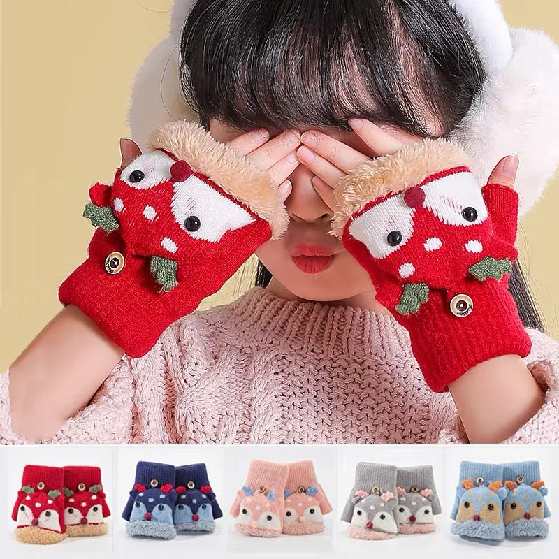 4-12 Years Children Winter Gloves for Girls Boys