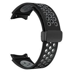 Sleek 20mm No-Gap Watch Strap Bracelet for Galaxy6 classic 43mm (Black gray)