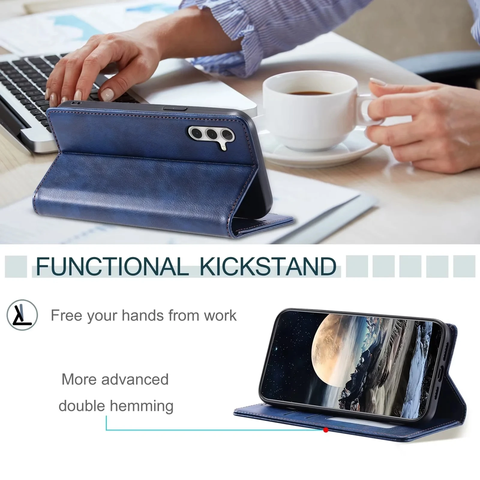 Leather Wallet Magnetic Flip Cover
