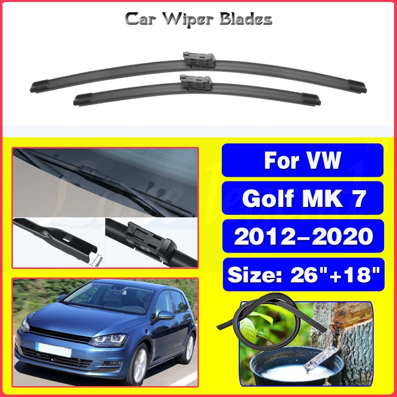 Spazzole Tergicristallo Anteriore Per Vw Golf Mk 7 2012-2020 2013 2014 2015 2016 2017 2018 2019 Parabrezza Parabrezza Finestra Anteriore 26 "18"