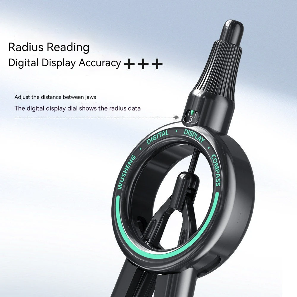 디지털 디스플레이 나침반 전문 드로잉 도구 프레스형 0.5mm/2B 학교 사무실 페인팅 엔지니어링 드로잉에 적합