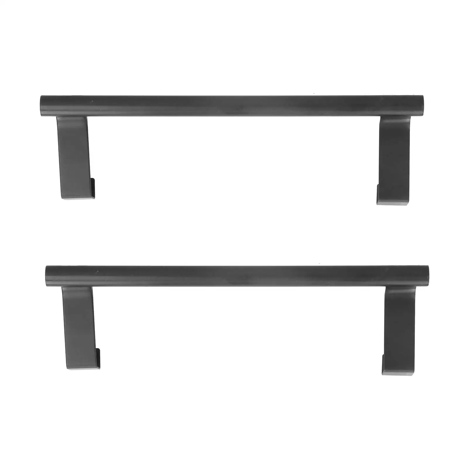 2pcs 23cm 36cm Black Hangable Towel Rack Punch-Free Over Cabinet Door Holder for home Hotel Storage