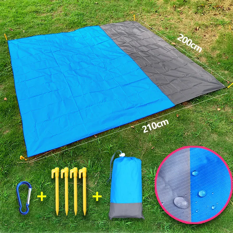 1PC 비치 담요 모래 방지 200X210cm 방수 비치 매트 여행 하이킹 스포츠를..