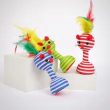 

Pet Cat Toy Outline Rope Feather Children's Cat Toy Rope Bell Mouse Cat Toy