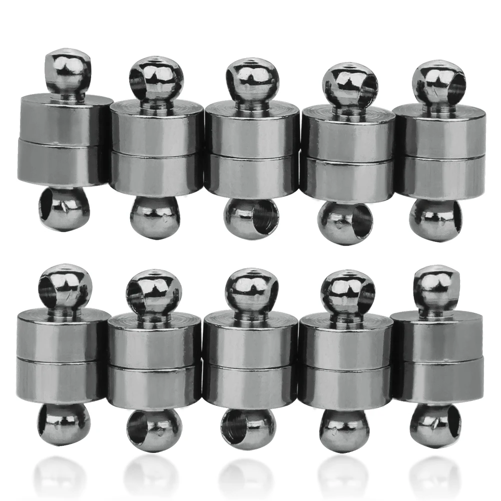 10 sätze/los 6x11mm runde starke Magnet verschlüsse passen Armbänder Halskette Magnet verschlüsse für Schmuck herstellung Armband verschlüsse Großhandel – Detail 4