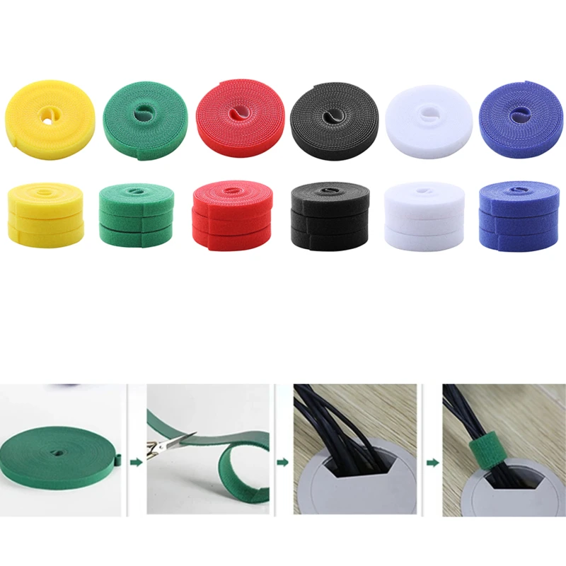 

1/3 Rolls Nylon Plant Bandage Tie Adjustable Plant Support Reusable Fastener Tape For Home Garden Accessories 2m