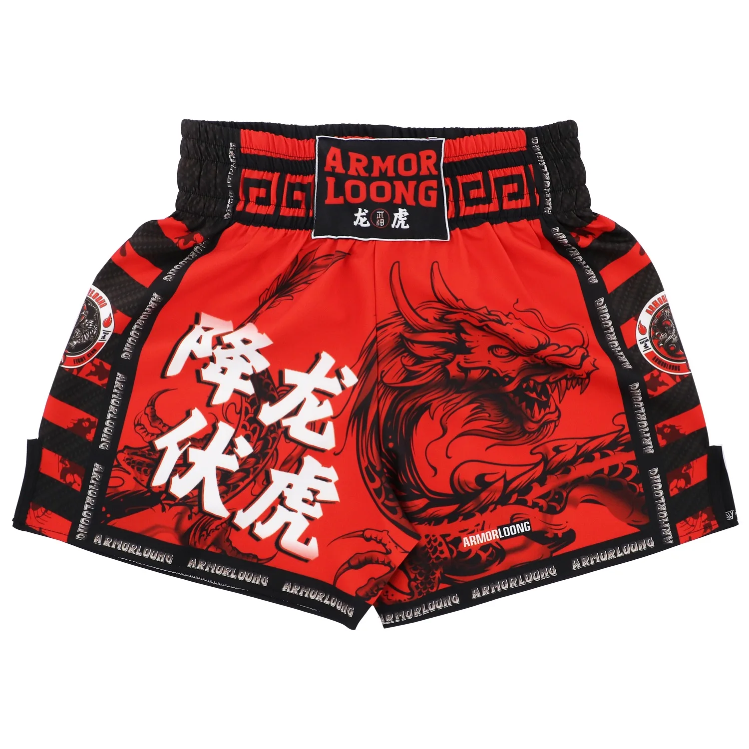 Sports Apparel Rashguard Jiu Jitsu Grappling Fight MMA Shorts Gym Training Muay Thai Pants Kick Boxing T Shirt Men Red Dragon Thai Box Clothes