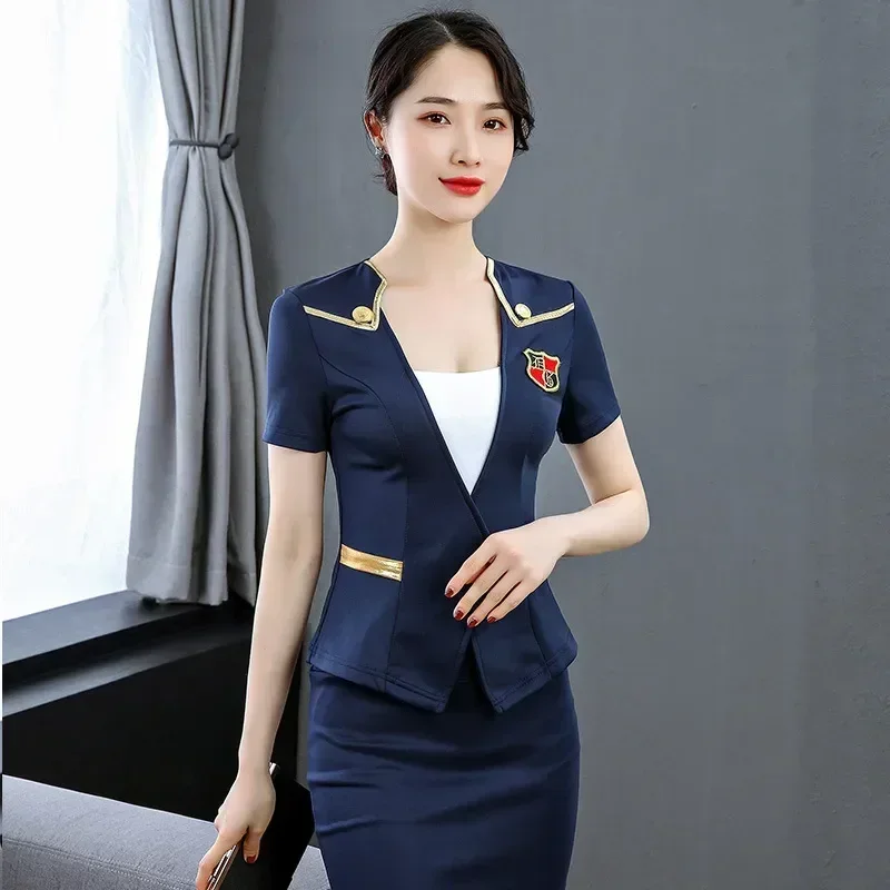 

Uniform Office High-end Bar Secretary Workwear Clothing Attendant Suit Short Cosplay Elegance Club Sexy Flight