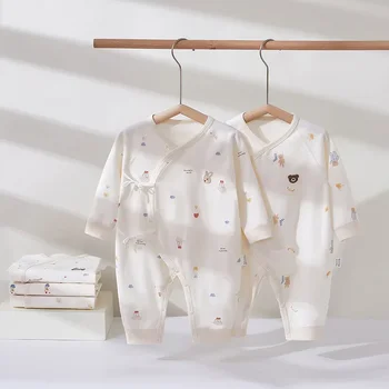 AYNIGIELL ربيع الخريف الكرتون ملابس الوليد للبنين بنات السروال القصير ارتداءها القطن المتسكعون الزي 0-6 متر