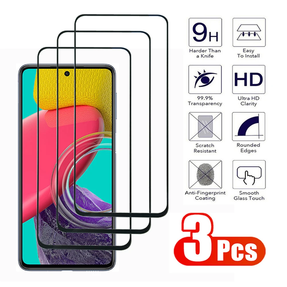 

Защитное стекло, закаленное стекло для Samsung Galaxy M53/M33/M23/M13/A73/A53/A33/A23/A13, 3 шт.