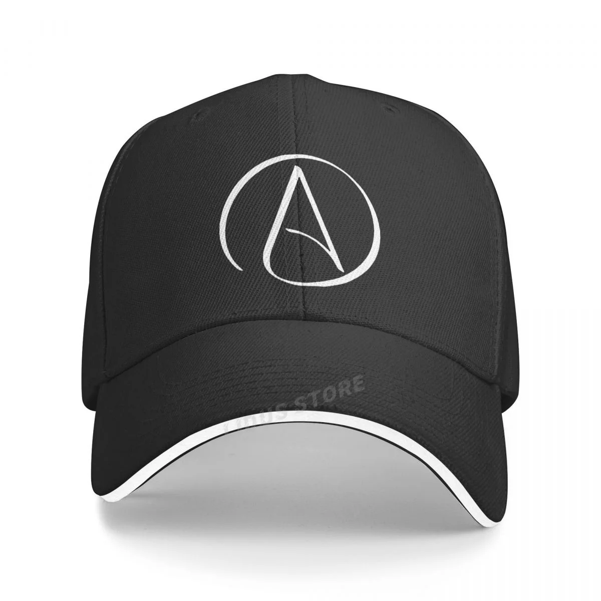 

Atheist Atheism Symbol Print Baseball Cap Summer Men Sunhat Fashion Adjustable Unisex Atheism No Religion Hats Bone