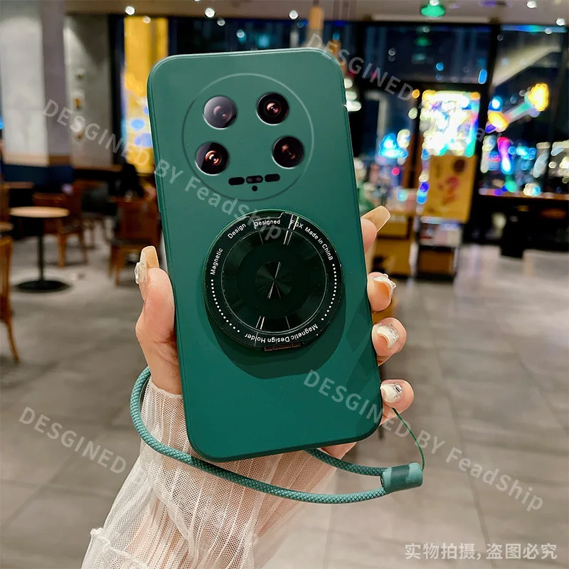 Luxury Magnetic Silicone Phone Case with Screen Protector