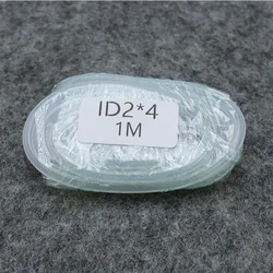 Premium Food Grade Flexible Silicone Rubber Tube - Clear, Transparent, Nontoxic, and Durable - 1 Meter (ID 2mm x OD 4mm)