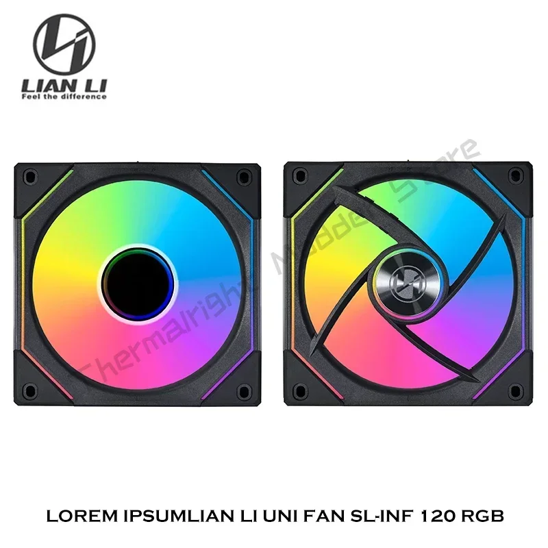 LIAN LI SL INF 120 Reverse/Forward UNI FAN SL-INF 12cm Mirror ARGB Fan 120 Reversed Blade Daisy-Chain Start/Stop Cableless