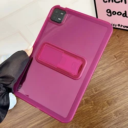 Crystal Clear Transparent Kickstand Stand Case - Mipad 7 7pro 11.2 (Red)