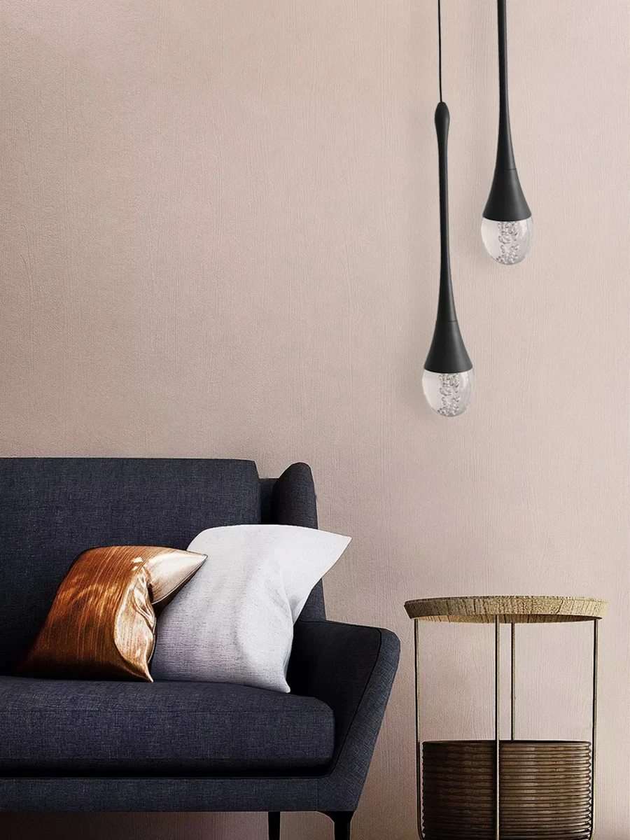 Modern Bubble Crystal Pendant Light - Indoor Hanging Lamp for Kitchen Dining Living Room Bar Cafe Decor