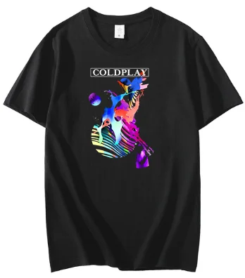 Le Migliori Magliette Da Uomo In Cotone 100% Della Nuova Estate T-Shirt Nere Di Qualità Incredibile Coldplay Comfort Top Tees