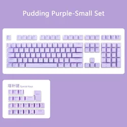 Pudding Keycap Set: OEM Profile PBT, 108 - Key, RGB Backlit, Customizable (Light Purple)